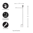 Garden Stand, Fleur de Lis, Black