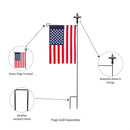 Black Fleur de Lis Garden Size Flag Pole
