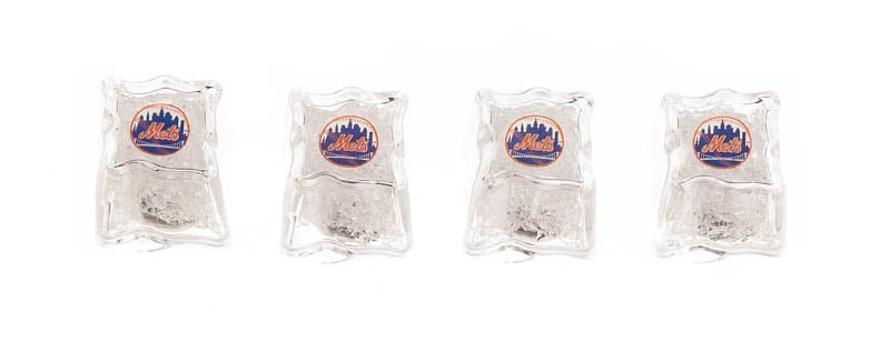 Set of 4 Light Up Ice Cubes - New York Mets,0119705