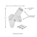 2-Position Cast Iron House Flag Bracket, White White