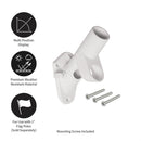 2-Position Aluminum House Flag Bracket, White Finish