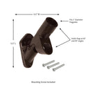 2-Position Cast Iron House Flag Bracket, Bronze Bronze