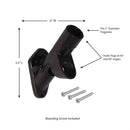 2-Position Cast Iron House Flag Bracket, Black Black