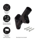 Bracket, Black, 2 Position, Cast Iron