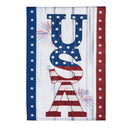 USA Fireworks Burlap House Flag