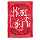 Quaint Merry Christmas Sign Burlap House Flag