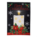 Merry Christmas Candle Burlap House Flag