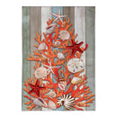 Shell Christmas Tree Burlap Flag