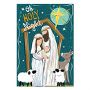 Oh Holy Night Burlap House Flag