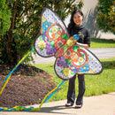 Ever Fliers Fun Floral Butterfly Kite with Tail and Reel