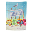 Flip Flops on the Beach Suede House Flag