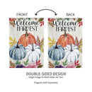 Welcome Harvest Suede House Flag