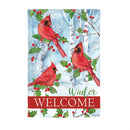 Winter Visit Suede House Flag