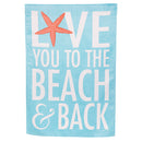 Love To The Beach Suede House Flag