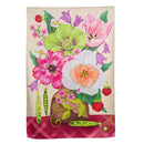 Happy Garden Flowers Suede House Flag