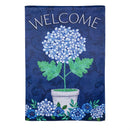 Potted Floral Suede House Flag