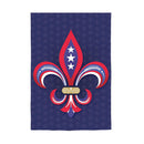 RWB Fleur De Lis Suede House Flag