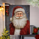 Joyful Santa Suede House Flag