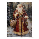 Victorian Santa Suede House Flag