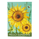 Hello Sunshine Burlap Garden Flag