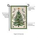 Christmas Tree With Acorn Burlap Garden Flag_x000D_