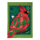 Decorated Cardinal Burlap Garden Flag_x000D_