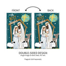 Oh Holy Night Burlap Garden Flag_x000D_
