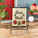 Furry and Bright Garden Linen Flag
