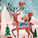 Woodland Creatures Linen Garden Flag