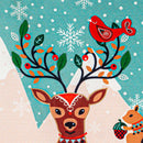 Woodland Creatures Linen Garden Flag