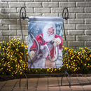 Santa and His Reindeer Garden Lustre Flag