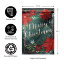 Floral Merry Christmas Lustre  Garden Flag_x000D_