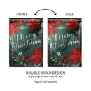 Floral Merry Christmas Lustre  Garden Flag_x000D_