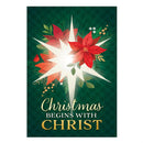 North Star Poinsettia Lustre Garden Flag