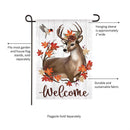 Autumn Deer Wreath Moire Garden Flag_x000D_
