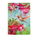 Fuchsia Hummingbird Garden Suede Flag