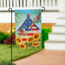 Stars and Sparrows Suede Garden Flag
