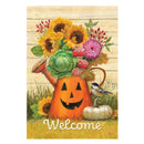 Halloween Watering Can Suede Garden Flag_x000D_
