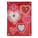 Patches Of Love Suede Garden Flag