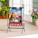 Patriotic Pups Suede Garden Flag