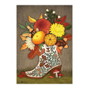 Boot Floral Suede Garden Flag