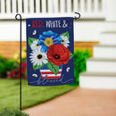 Red, White, & Blue Blessed Suede Garden Flag