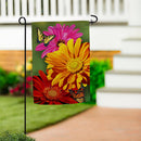 Giant Gerbera Suede Garden Flag