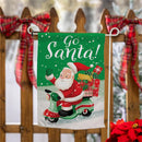 Go Santa Suede Garden Flag