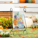 Pumpkin Succulents Suede Garden Flag