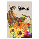 Grateful Cornucopia Suede Garden  Flag_x000D_