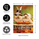 Bunny Pilgrims Suede Garden Flag_x000D_