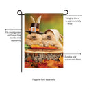 Bunny Pilgrims Suede Garden Flag_x000D_