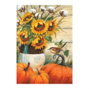 Cotton & Sunflowers Suede Garden Flag_x000D_