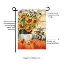 Cotton & Sunflowers Suede Garden Flag_x000D_